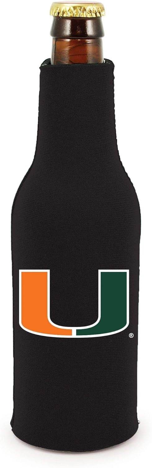 Miami Hurricanes Neoprene Bottle Holder Sleeve Black - ToylandEU