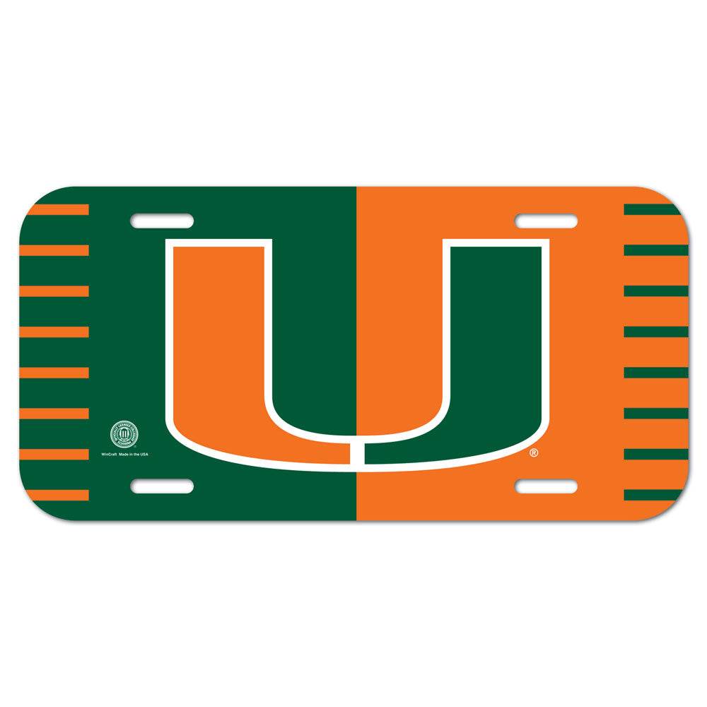 Miami Hurricanes Officially Licensed Plate Wincraft 6x12 - ToylandEU