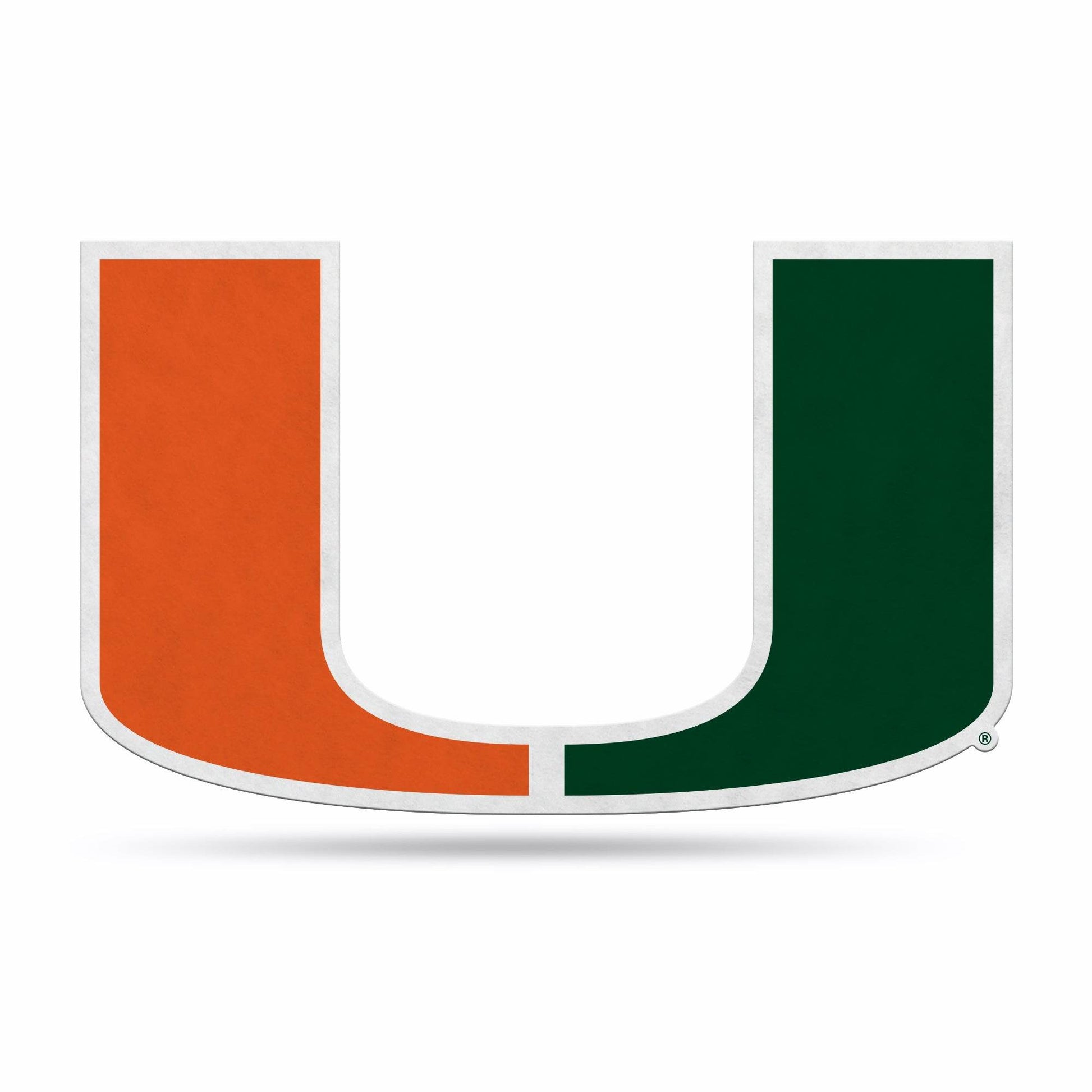 Miami Hurricanes Pennant Shape Cut Logo Design Felt Gift - ToylandEU