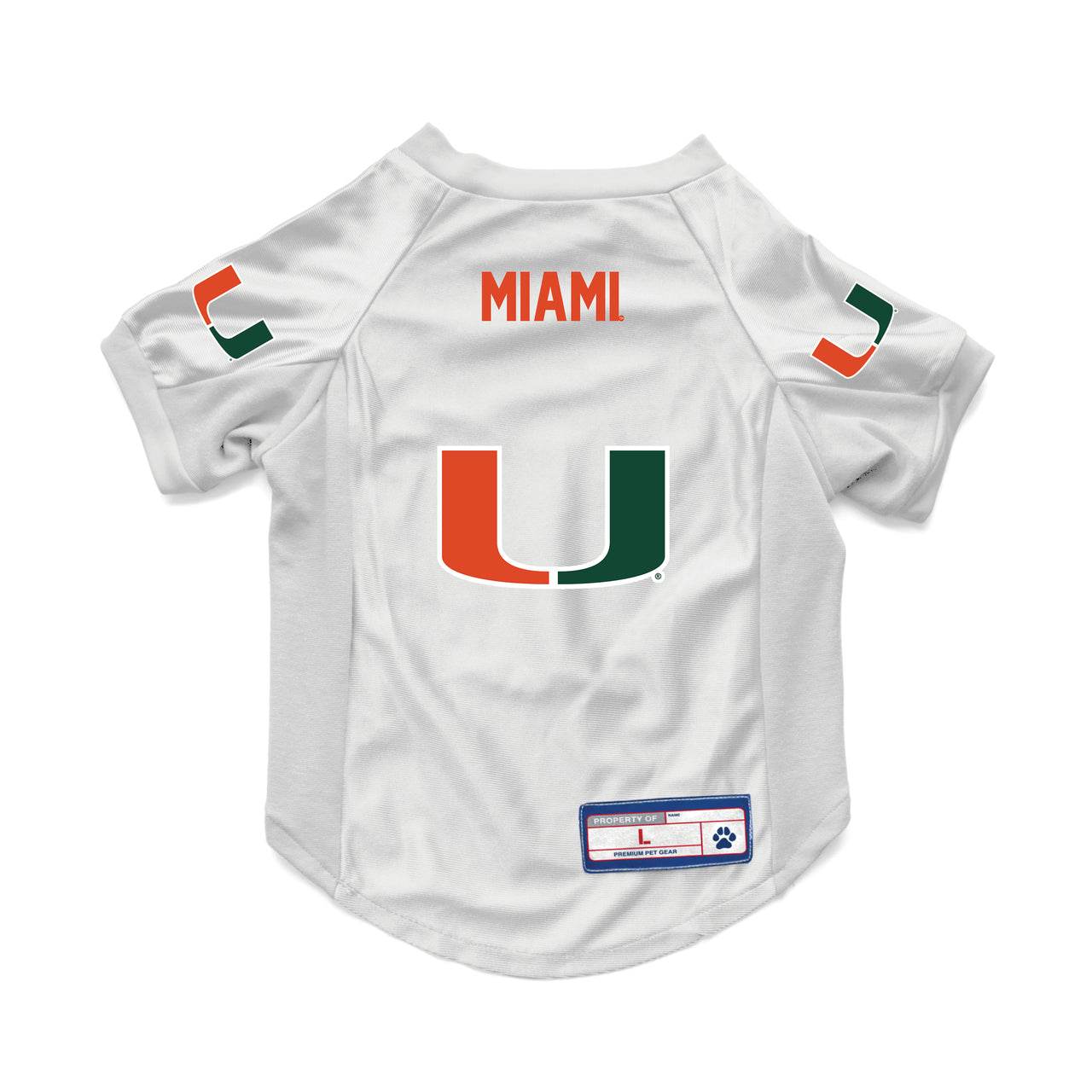 Miami Hurricanes Pet Jersey Stretch For Big Dog Size - ToylandEU