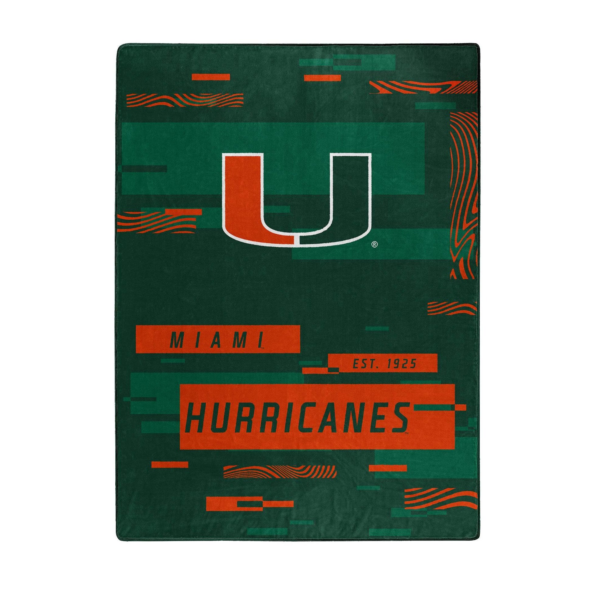 Miami Hurricanes Raschel Throw Blanket Digital Pattern - ToylandEU