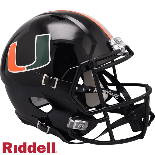 Miami Hurricanes Riddell Replica Full Size Helmet Black - ToylandEU