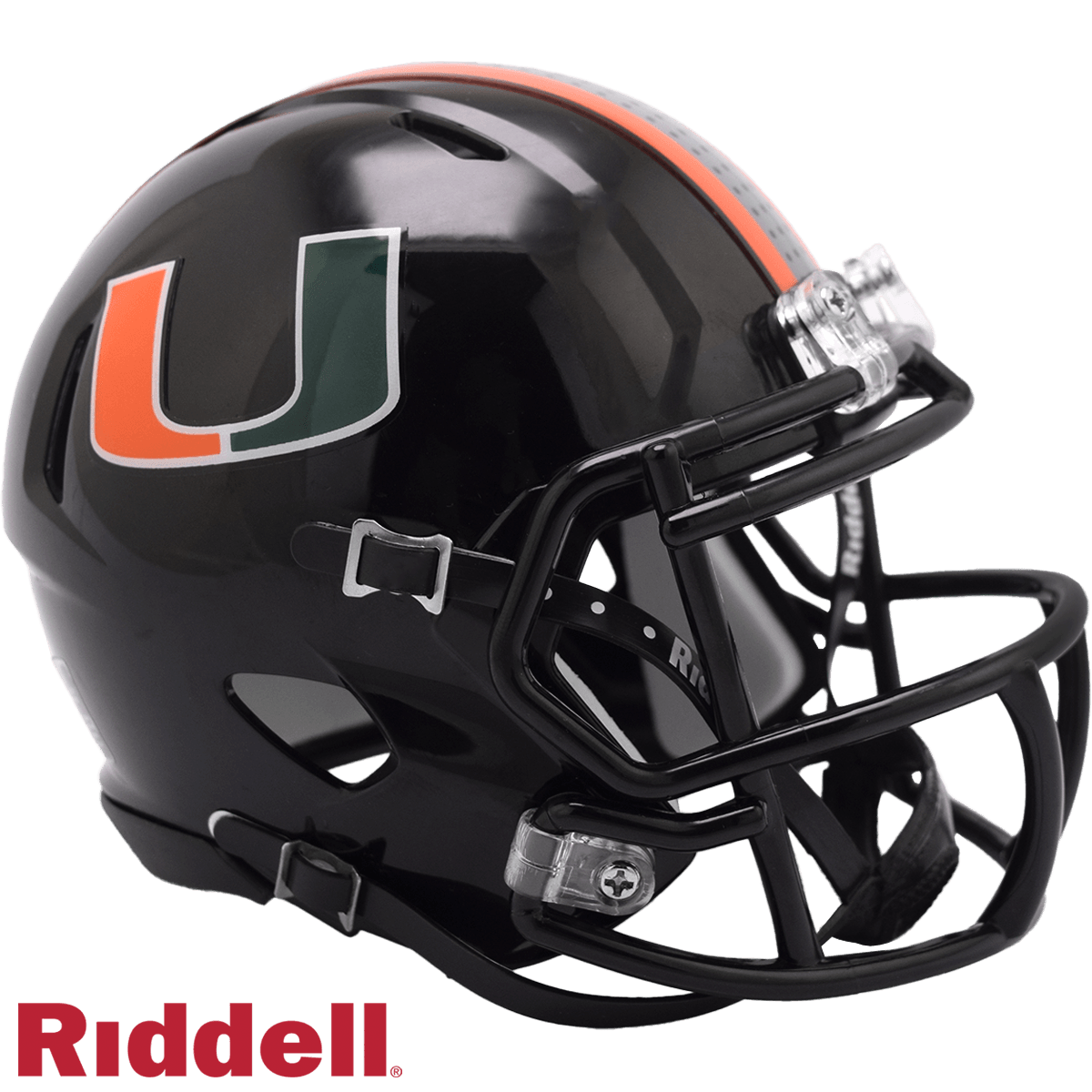 Miami Hurricanes Riddell Replica Mini Speed Helmet Black - ToylandEU