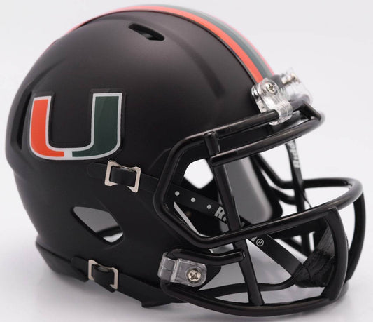 Miami Hurricanes Riddell Replica Mini Speed Helmet Nights - ToylandEU