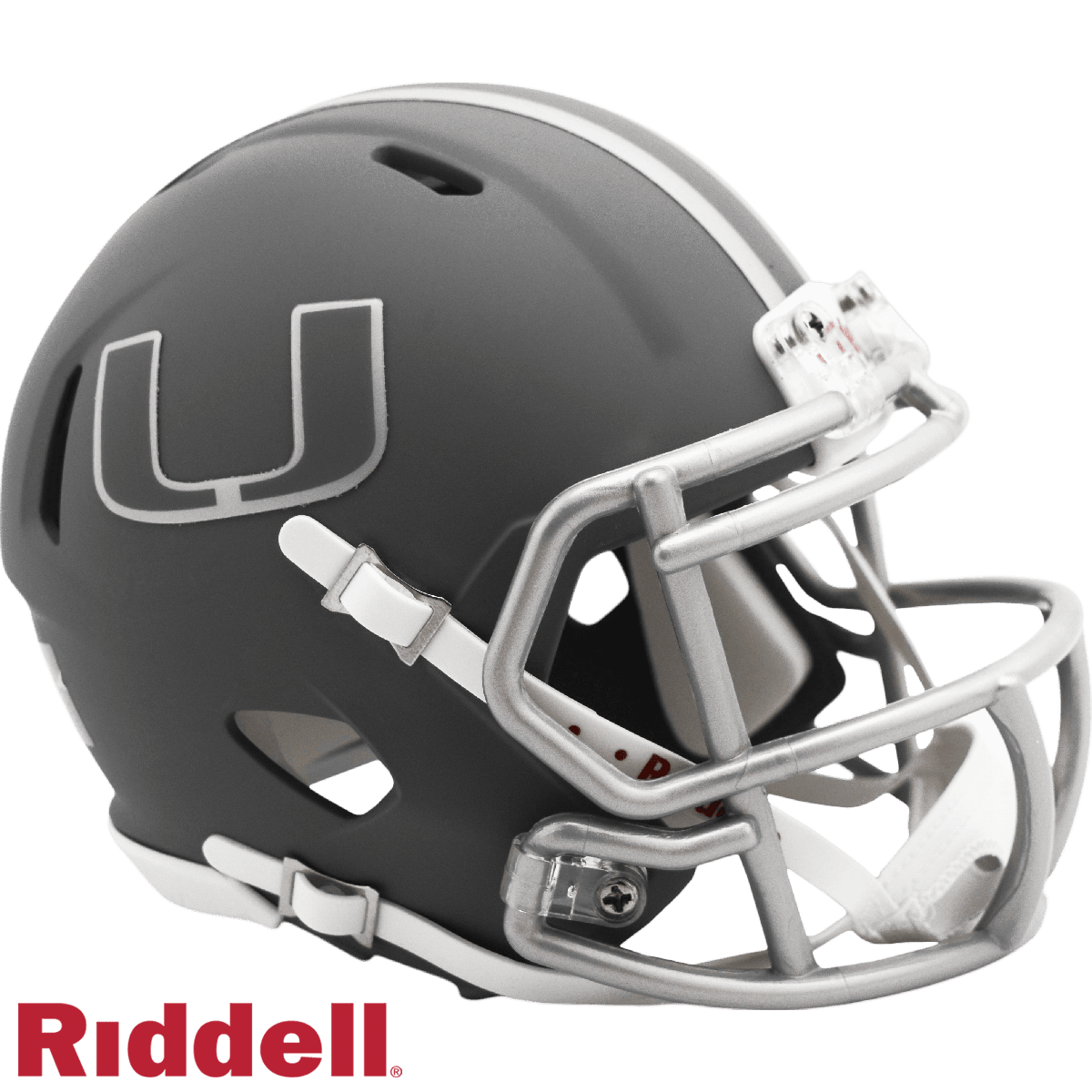 Miami Hurricanes Riddell Replica Mini Speed Helmet Slate - ToylandEU