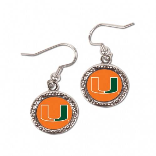 Miami Hurricanes Round Style Earrings Special Order - ToylandEU
