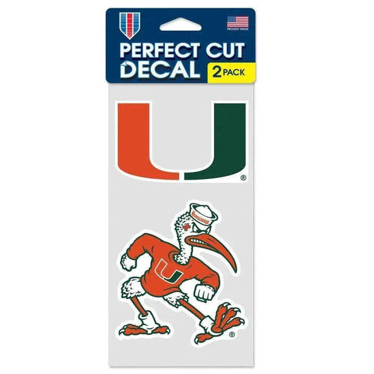  Miami Hurricanes Set of 2 Die Cut Decals -  ToylandEU™
