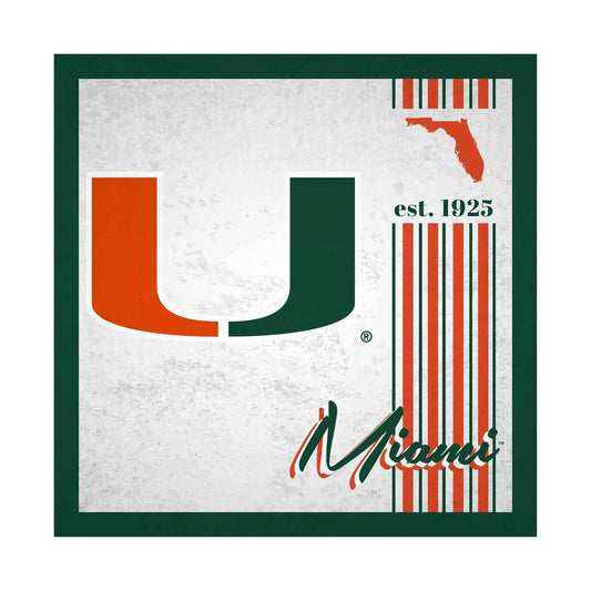  Miami Hurricanes Wood Sign 10x10 Album Design Wall Decor -  ToylandEU™