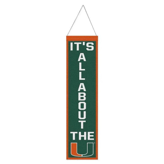  Miami Hurricanes Wool Banner 8x32 Heritage Slogan Design -  ToylandEU™