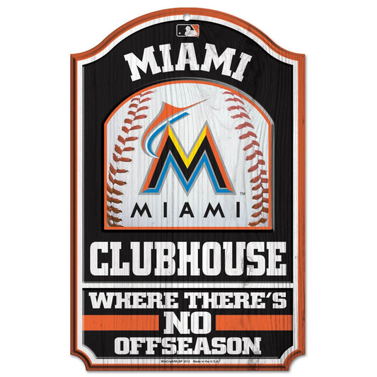 Miami Marlins 11x17 Wood Clubhouse Sign Memorabilia - ToylandEU