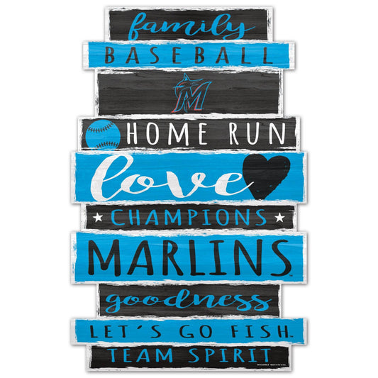 Miami Marlins 11x17 Wood Family Sign With Est Date Plaque - ToylandEU