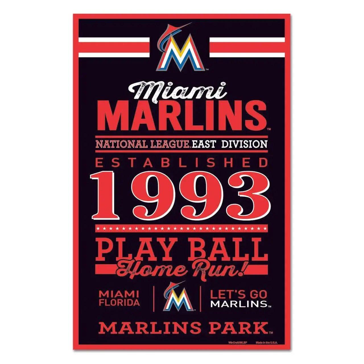  Miami Marlins 11x17 Wood Sign With Established Date -  ToylandEU™