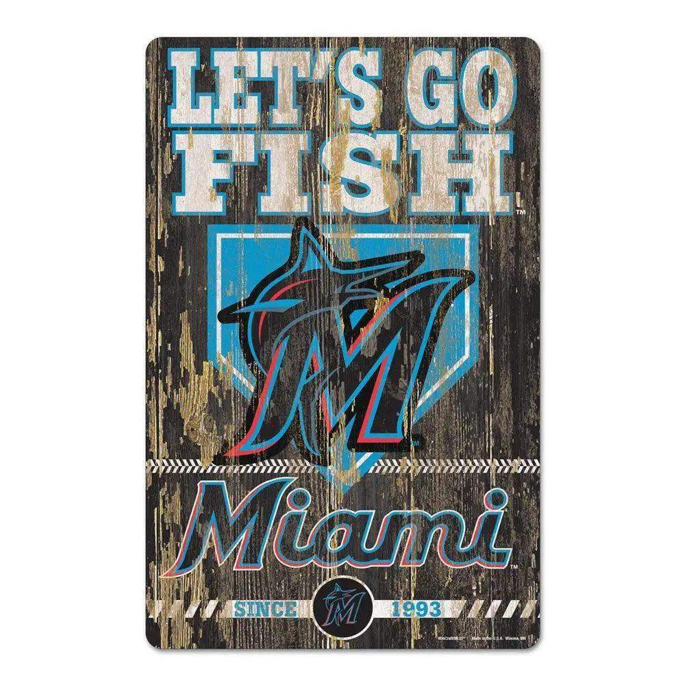  Miami Marlins 11x17 Wood Slogan Sign Indoor Decor Display -  ToylandEU™