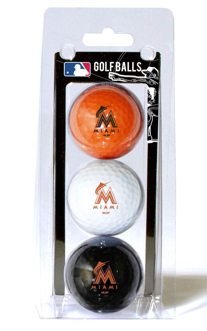 Miami Marlins 3 Pack Golf Balls White Or Mixed Colors - ToylandEU