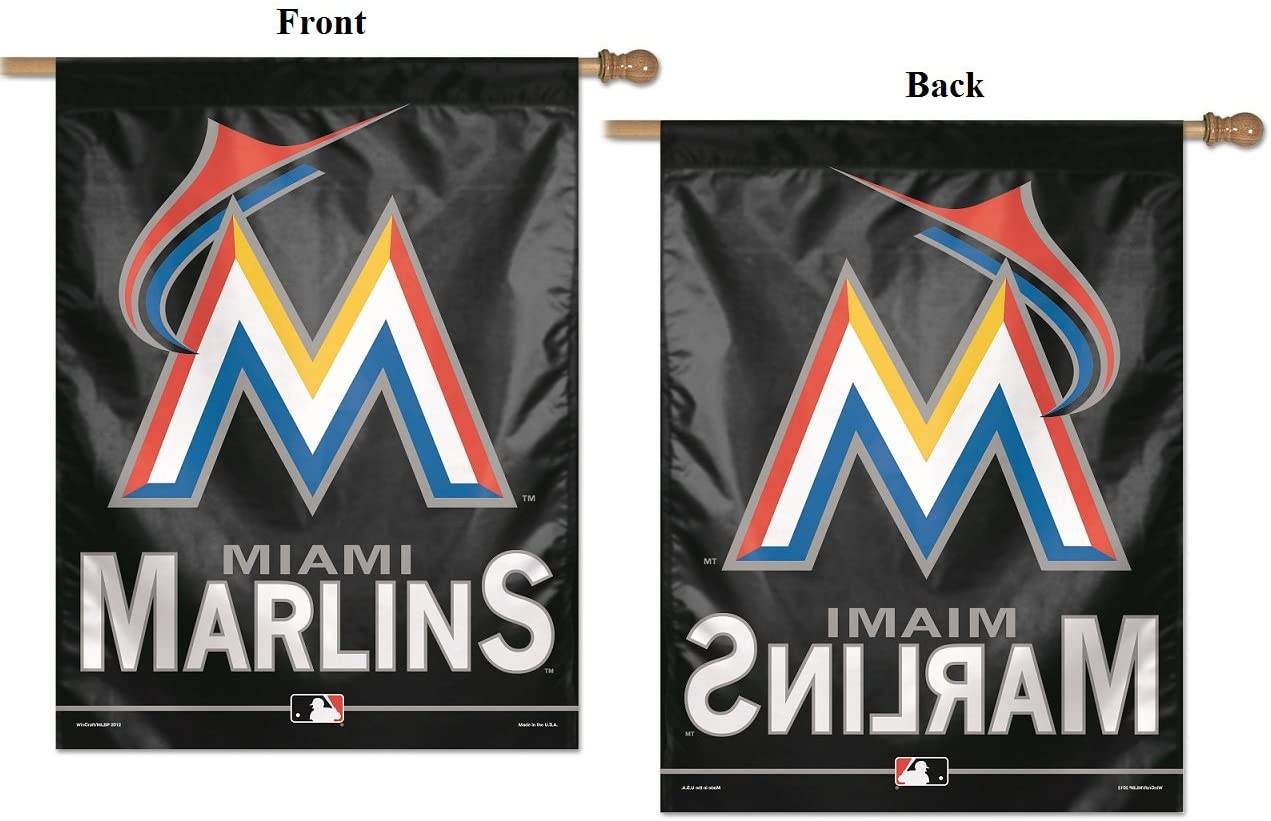 Miami Marlins Banner 28x40 Vertical Special Order Premium - ToylandEU