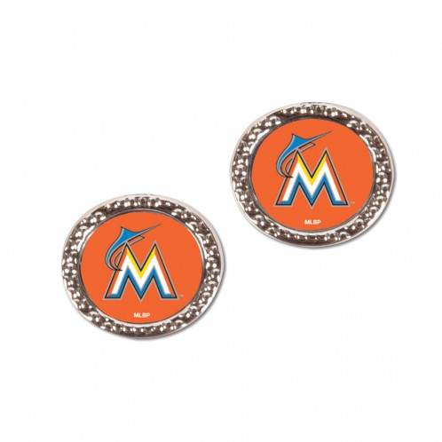 Miami Marlins Earrings Post Style Official Licensed Logo - ToylandEU