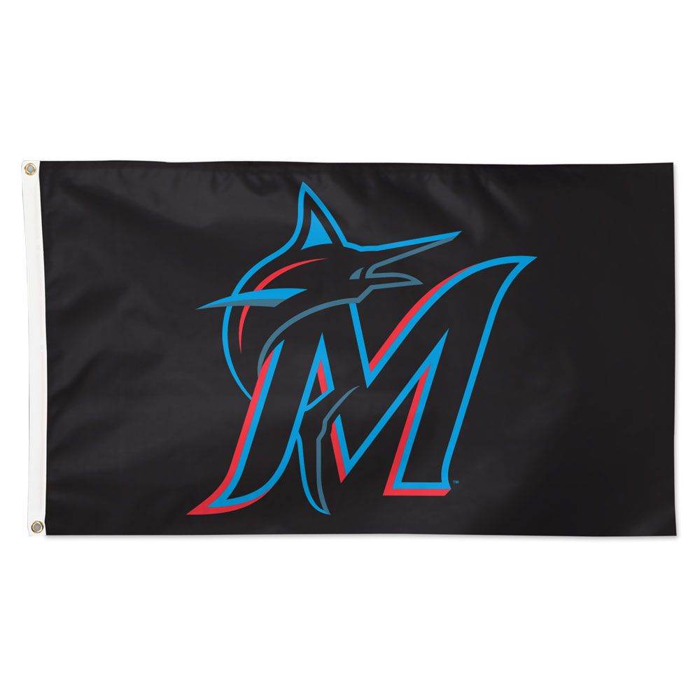 Miami Marlins Flag 3x5 Durable Quad Stitched Brass Grommets - ToylandEU
