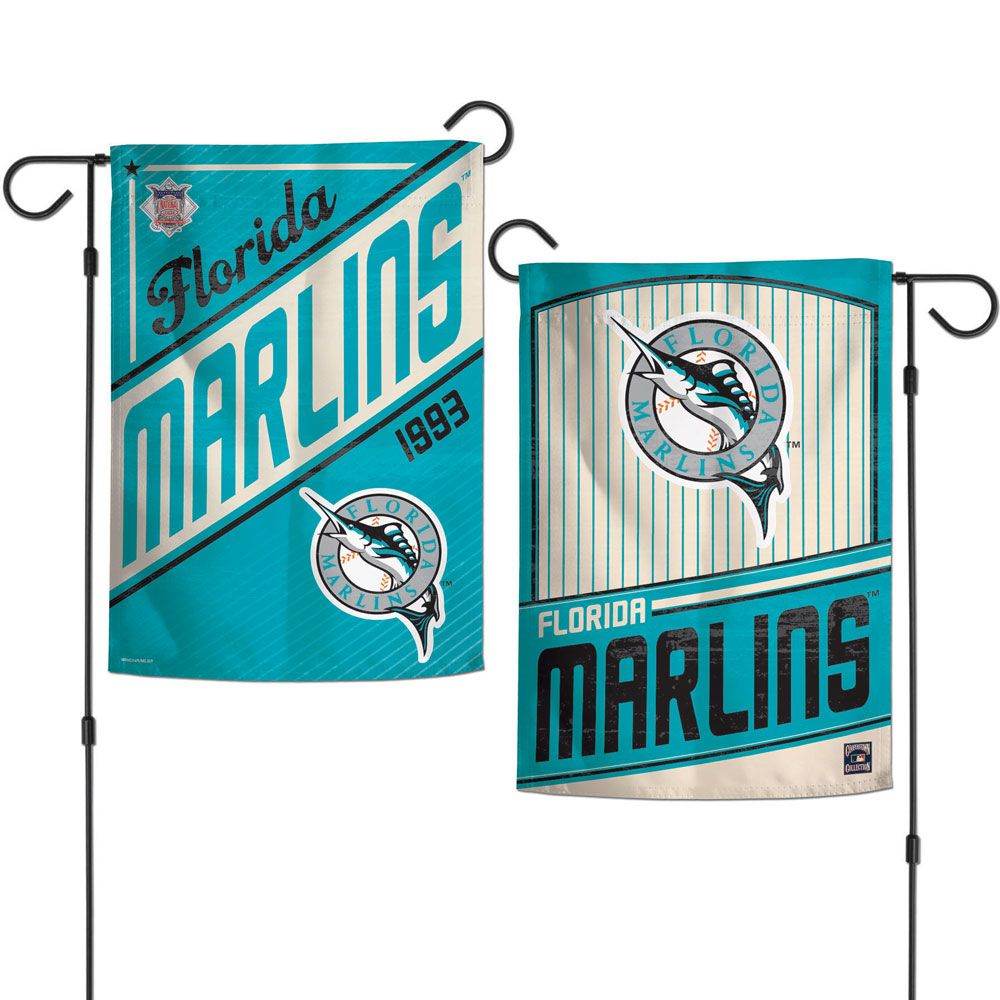 Miami Marlins Garden Flag 12x18 Two Sided Cooperstown - ToylandEU