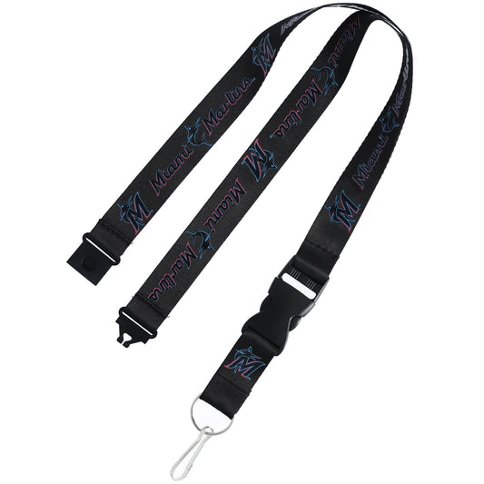 Miami Marlins Lanyard Black Breakaway Clip With Key Ring - ToylandEU