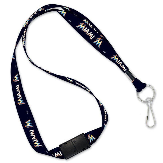 Miami Marlins Lanyard With Detachable Buckle Card Holder - ToylandEU