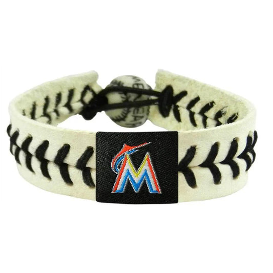  Miami Marlins Leather Baseball Bracelet With Ceramic Bead -  ToylandEU™