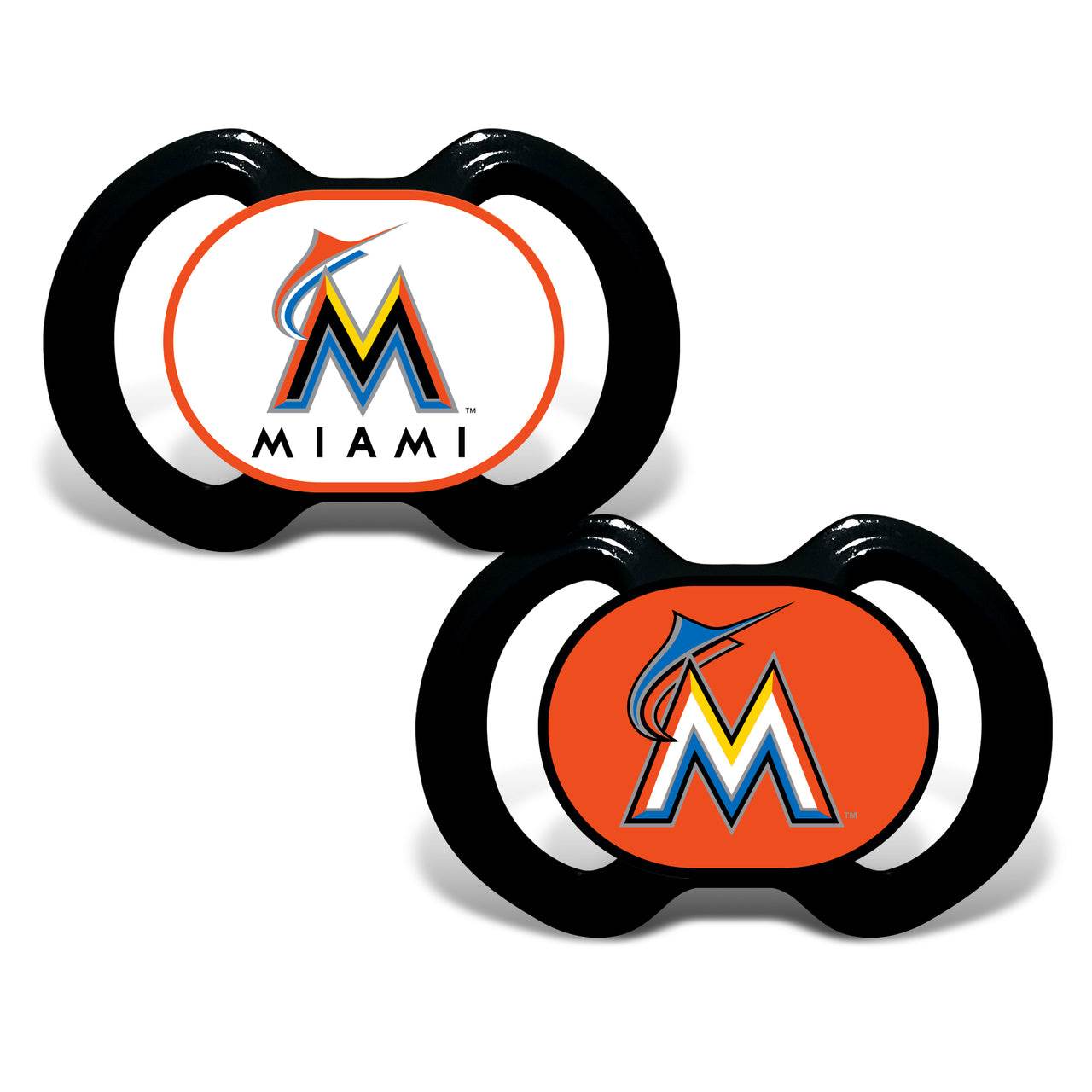 Miami Marlins Pacifier 2 Pack Officially Licensed Gear - ToylandEU