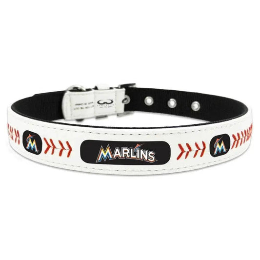  Miami Marlins Pet Collar Leather Baseball Lace Small -  ToylandEU™
