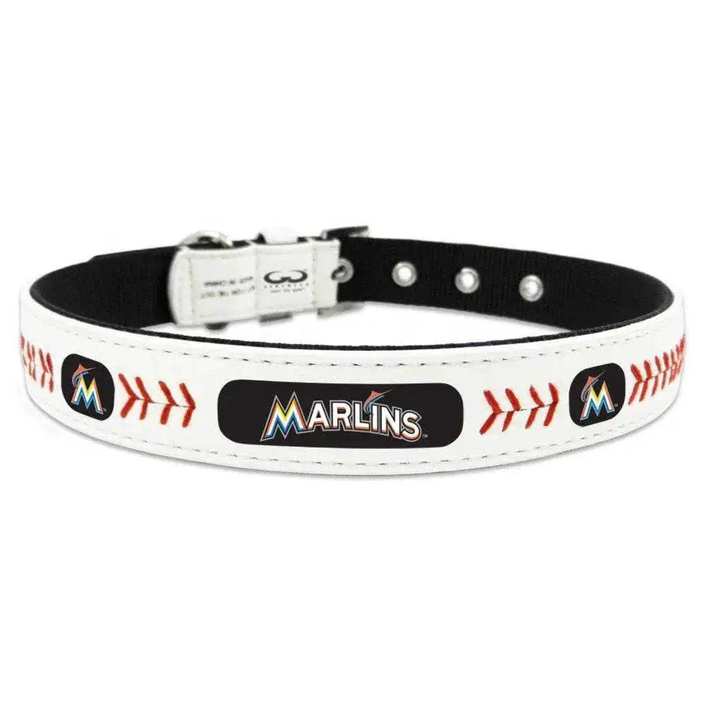 Miami Marlins Pet Collar Leather Baseball Lace Small - ToylandEU
