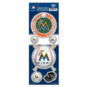 Miami Marlins Prismatic Sticker Sheet Cracked Ice 4x12 - ToylandEU