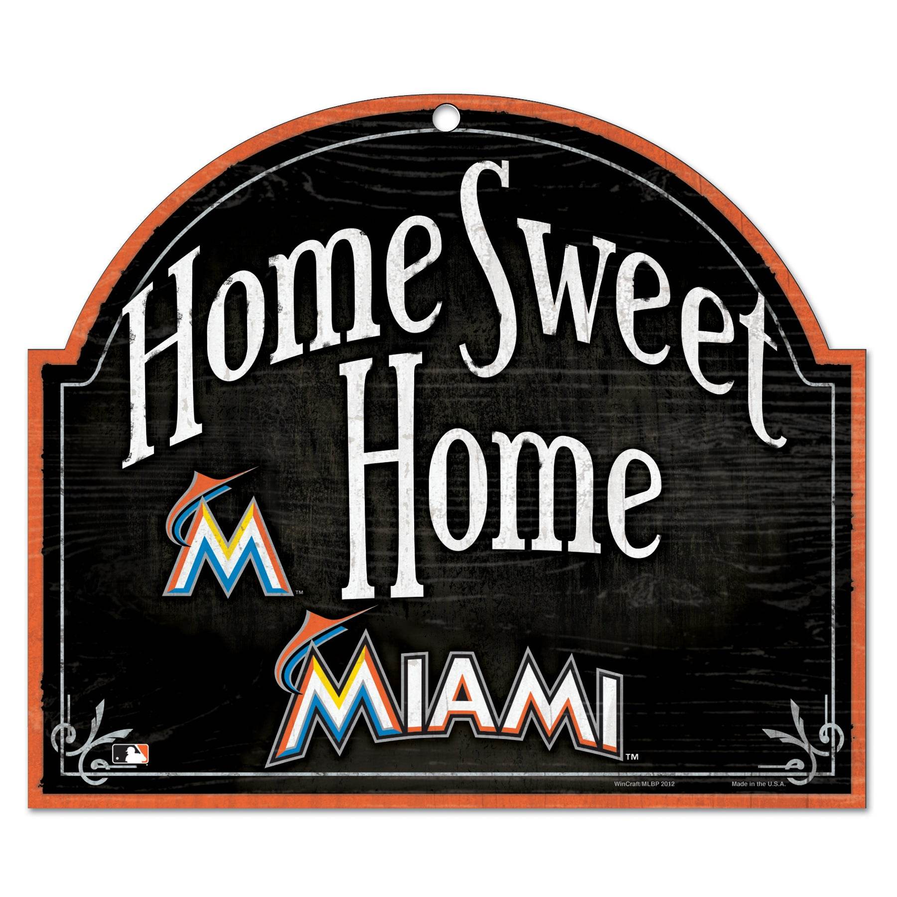 Miami Marlins Sign 10x11 Wood Arch Home Sweet Home Plaque - ToylandEU