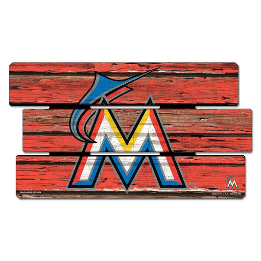 Miami Marlins Sign 14x25 Wood Fence Outdoor Decor Display - ToylandEU