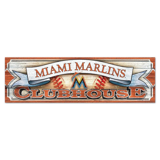  Miami Marlins Sign 9x30 Wood Clubhouse Baseball Decor -  ToylandEU™