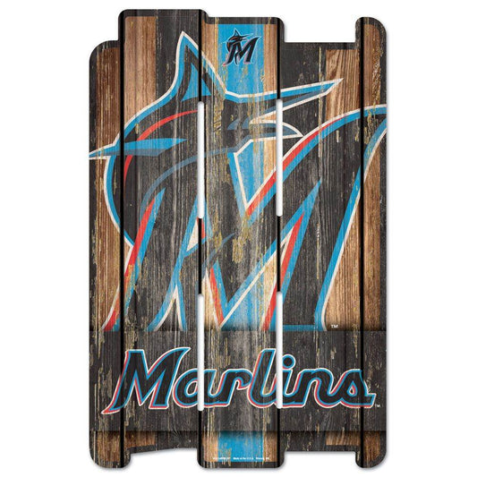 Miami Marlins Wood Fence Style Sign 11 By 17 Special Order - ToylandEU