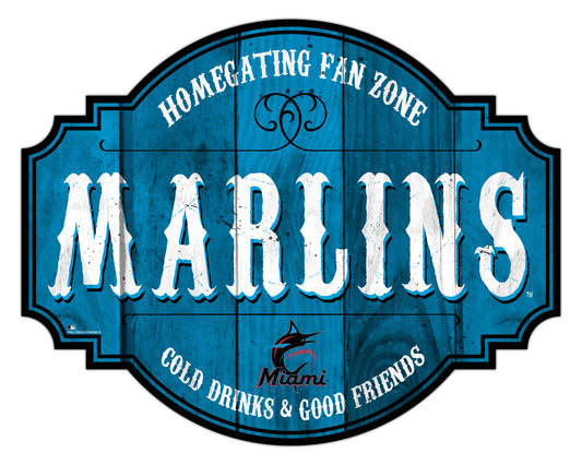 Miami Marlins Wood Sign 12 Inch Homegating Tavern Display - ToylandEU