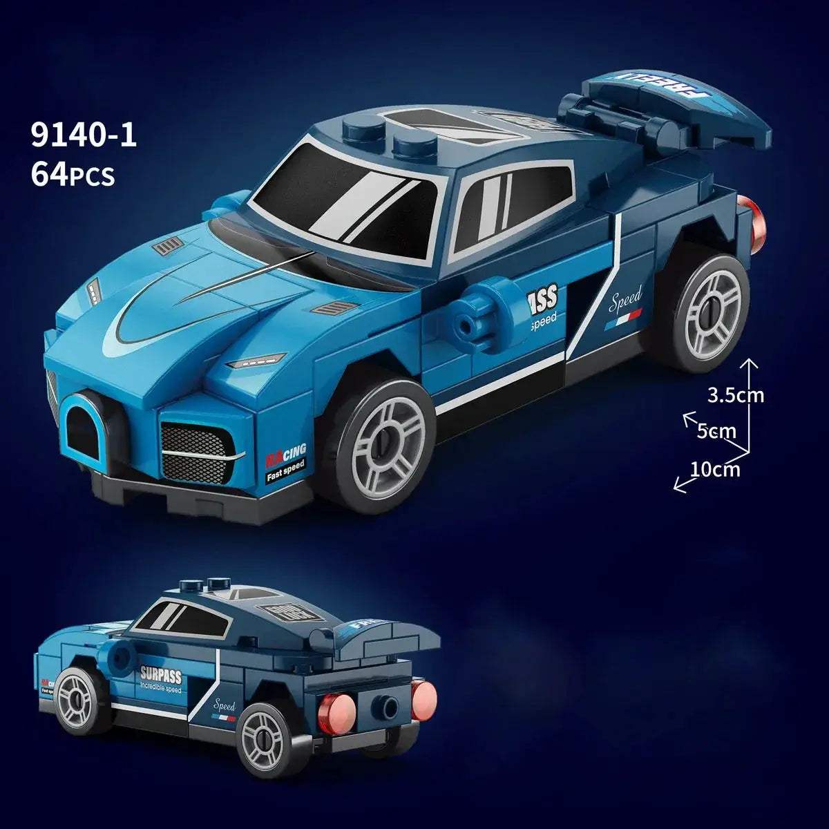 Miata MX5 Realistic Race Car Building Blocks Set For Collectors - ToylandEU