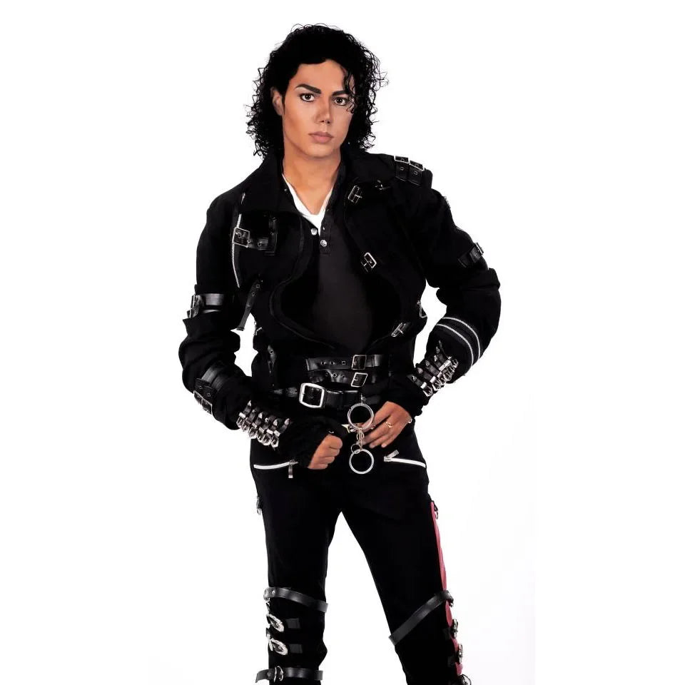Authentic Michael Jackson BAD Jacket Cosplay for Men Slim Fit
