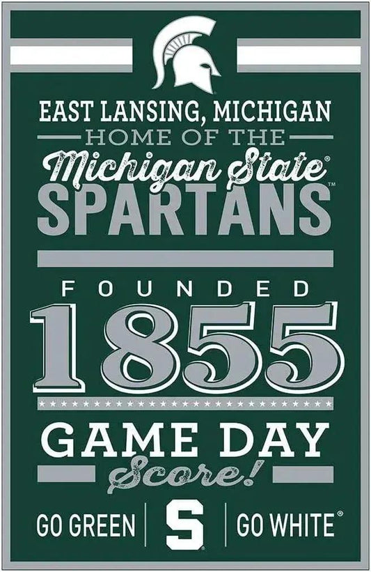  Michigan State Spartans 11x17 Wood Sign Established Date -  ToylandEU™