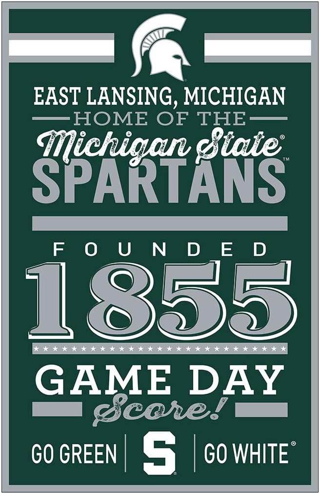Michigan State Spartans 11x17 Wood Sign Established Date - ToylandEU