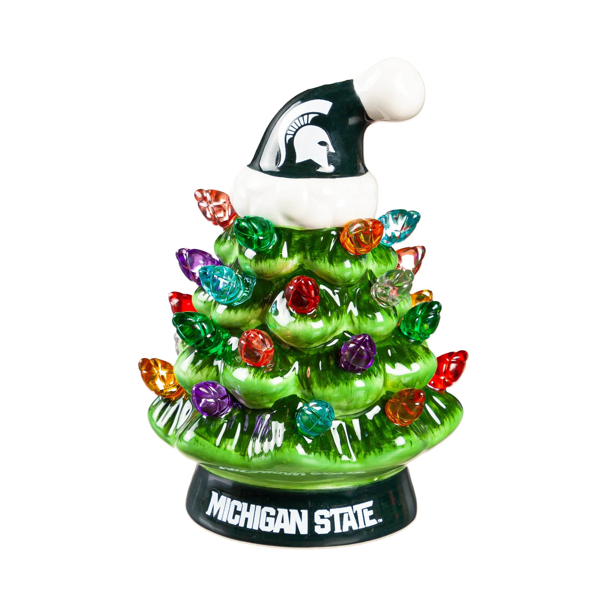 Michigan State Spartans 4 Inch LED Christmas Tabletop Tree - ToylandEU