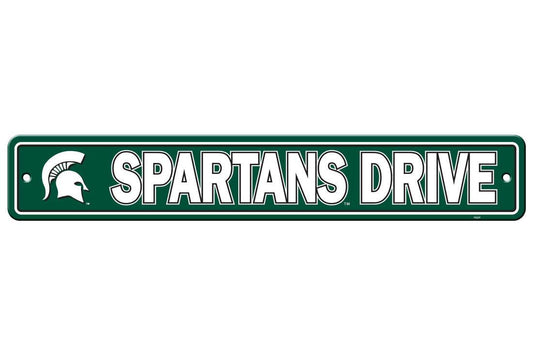 Michigan State Spartans 4x24 Plastic Street Sign Decor - ToylandEU