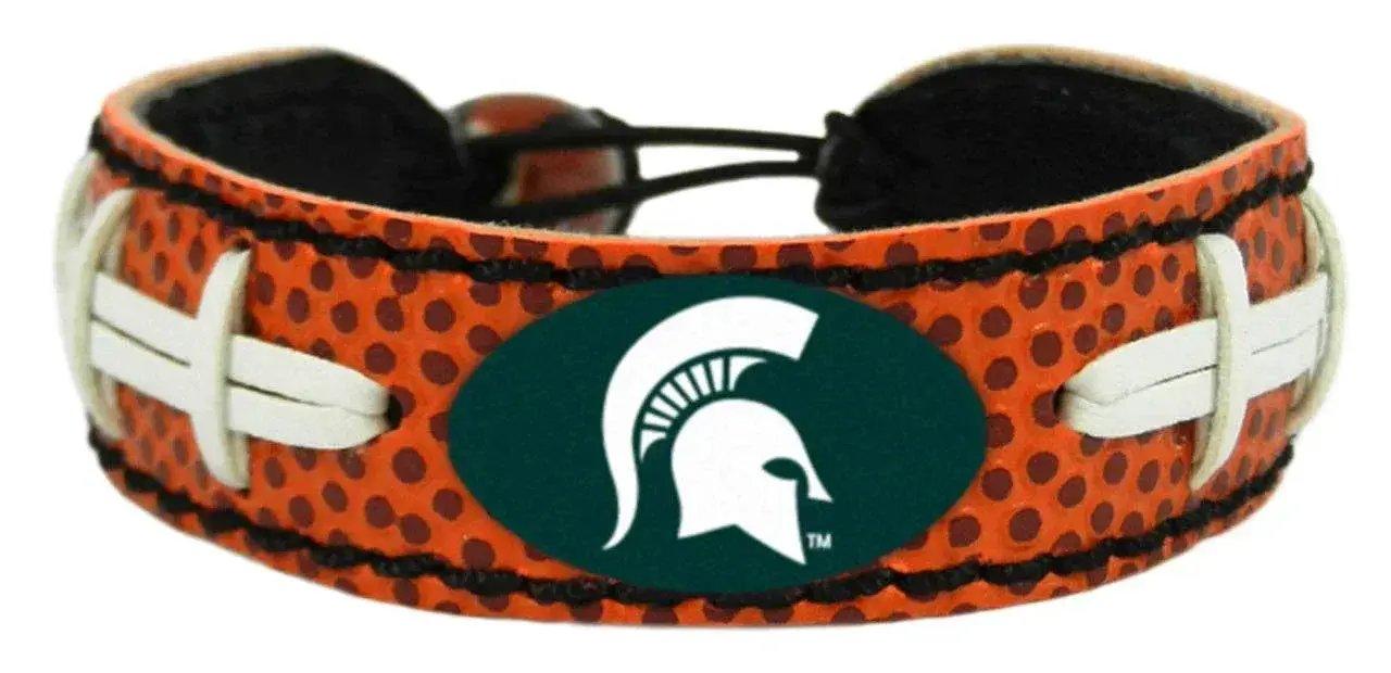  Michigan State Spartans Classic Leather Football Bracelet -  ToylandEU™