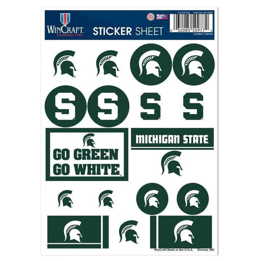  Michigan State Spartans Decal Sheet 5x7 Vinyl Sticker Pack -  ToylandEU™