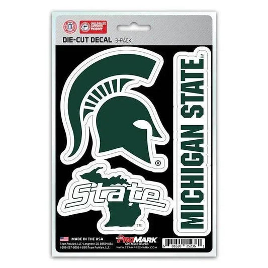  Michigan State Spartans Die Cut Decal 3 Pack Premium Vinyl -  ToylandEU™