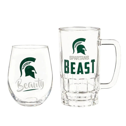  Michigan State Spartans Drink Set 16oz Tankard 17oz Glass -  ToylandEU™