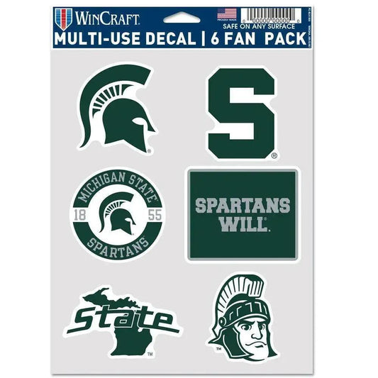  Michigan State Spartans Fan Decals 6 Pack Multi Use -  ToylandEU™