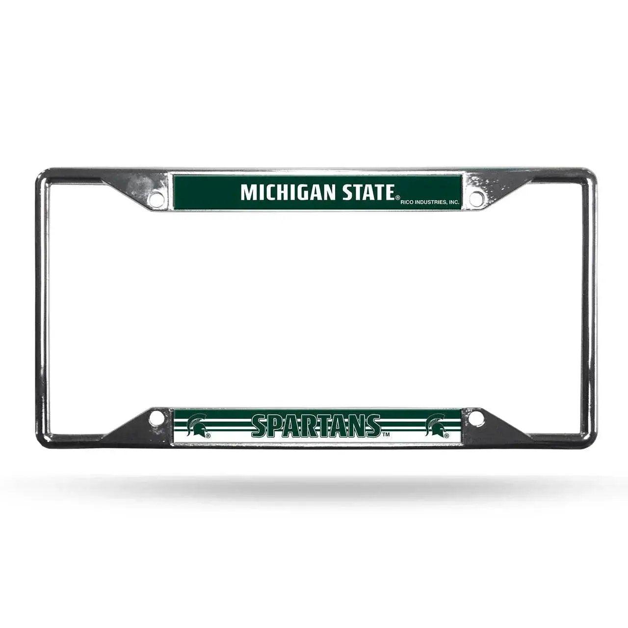  Michigan State Spartans License Plate Frame Chrome EZ View -  ToylandEU™
