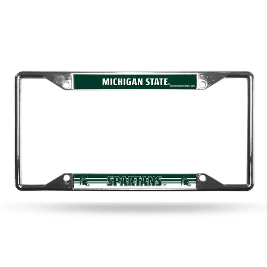  Michigan State Spartans License Plate Frame Chrome EZ View -  ToylandEU™