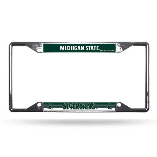  Michigan State Spartans License Plate Frame Chrome EZ View -  ToylandEU™