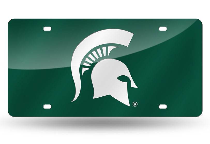 Michigan State Spartans License Plate Green Laser Cut - ToylandEU