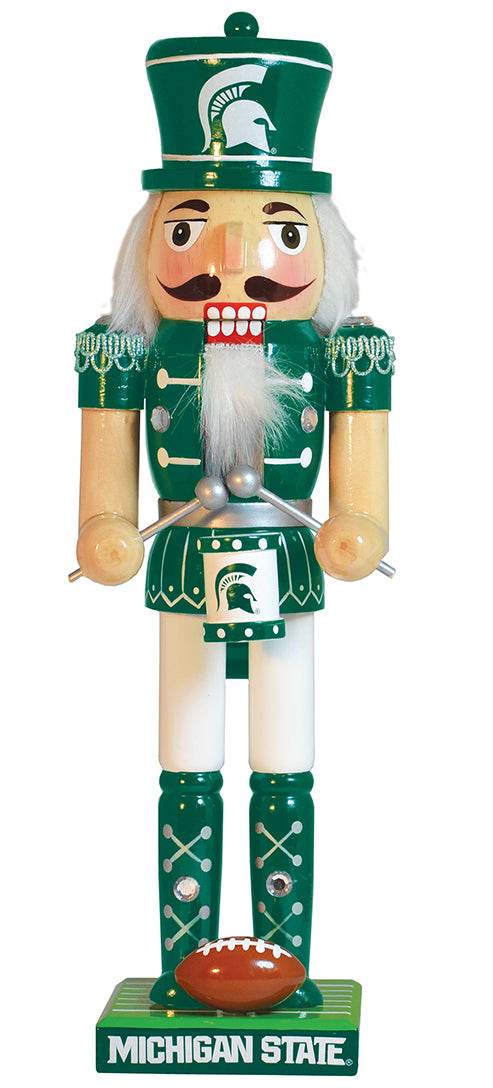 Michigan State Spartans Nutcracker Handcrafted Solid Wood - ToylandEU